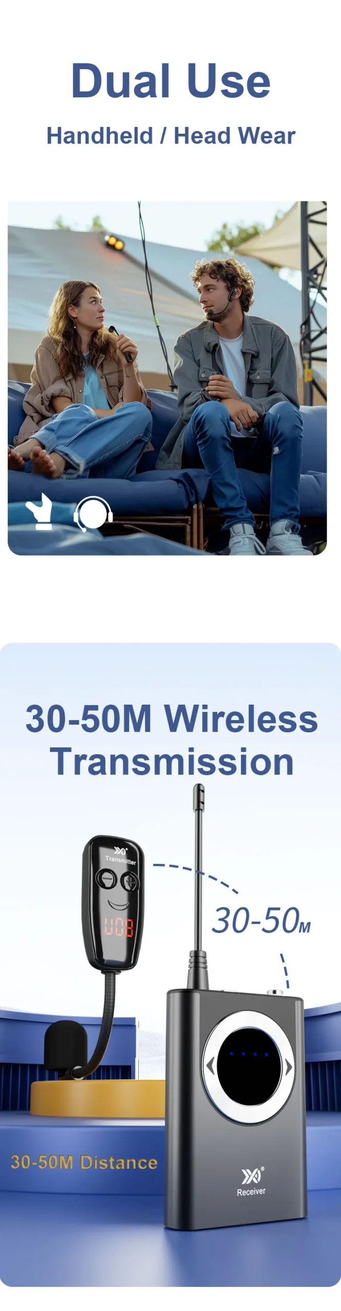 Long transmission distance mic