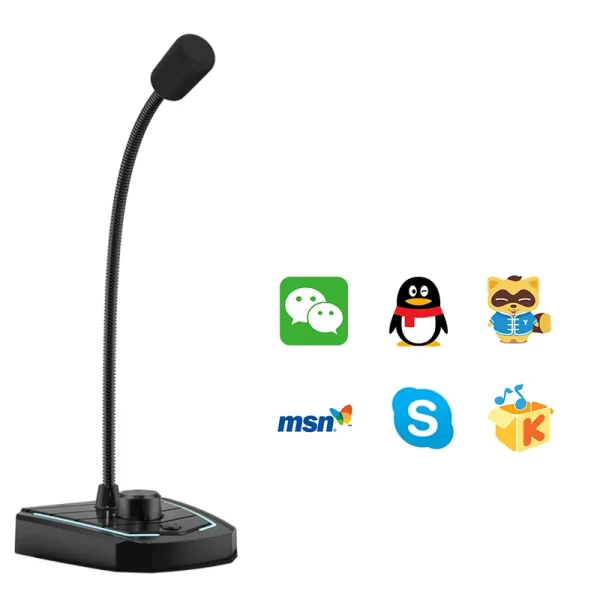 USB Gooseneck Microphone with Gaming or Conference Omni-directional Desktop Conference Electret Professional Microphone - Image 3
