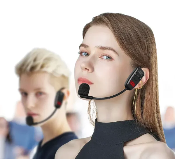 2 in 1 UHF Wireless Headset Mic for Teaching Fitness Yoga PA System