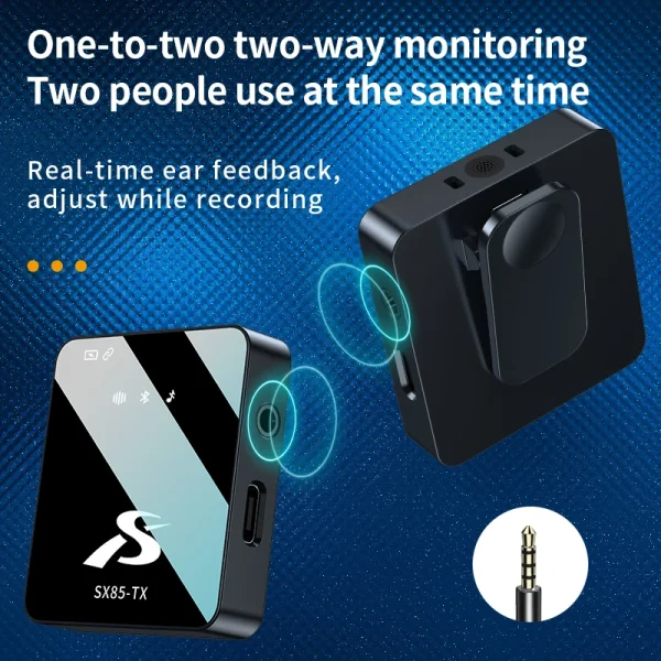 Wireless Lavalier Microphone 2.4G Ultra-Low Delay Lapel Mic with Noise Reduction for Video Recording/Live Streaming/Vlogging - Image 4