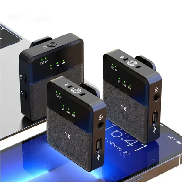 3 in 1 Wireless Live Broadcast Recording Noise Cancelling Lavalier Wireless Microphone SX9 for Android and IOS Camera Speaker - Image 6