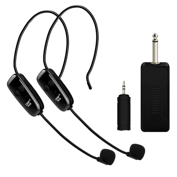U12F Wireless Headset Microphone UHF Headset Mic System Headset and Handheld 2 in 1 for Voice Amplifier, Stage Speakers, Teacher - Image 6