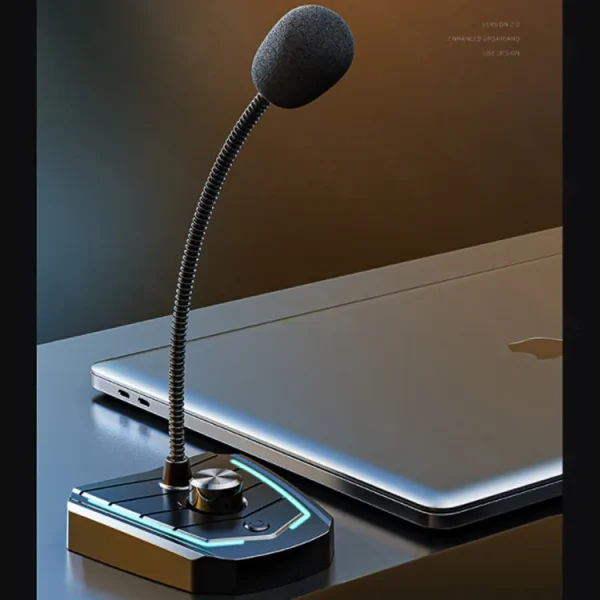 USB Gooseneck Microphone with Gaming or Conference Omni-directional Desktop Conference Electret Professional Microphone