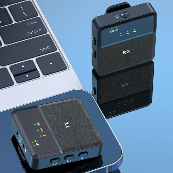 3 in 1 Wireless Live Broadcast Recording Noise Cancelling Lavalier Wireless Microphone SX9 for Android and IOS Camera Speaker