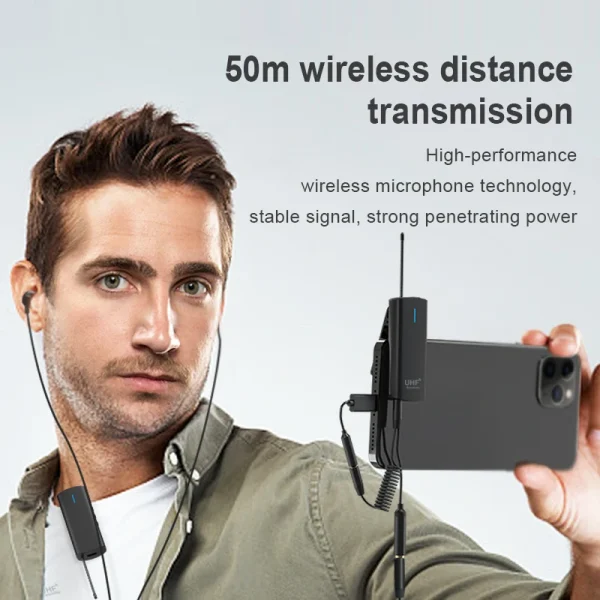 Wireless Microphone for Computer Lapel Clip Professional Mic