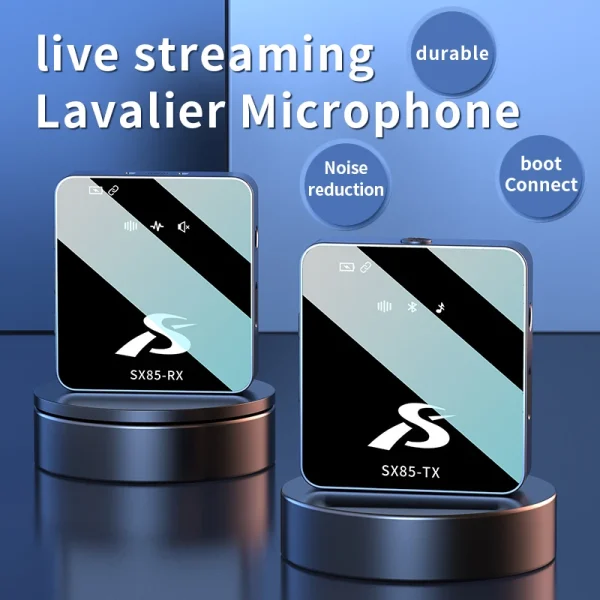 Wireless Lavalier Microphone 2.4G Ultra-Low Delay Lapel Mic with Noise Reduction for Video Recording/Live Streaming/Vlogging - Image 2