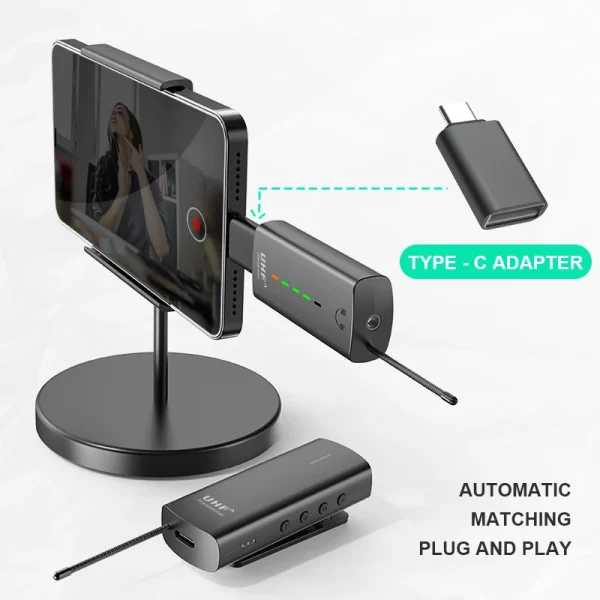 Portable Small Mic Type C PC Computer Usb Condenser Streaming Mobile Phone Lavalier Microphone