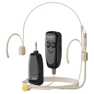 Head-mounted UHF Wireless Microphone Headset