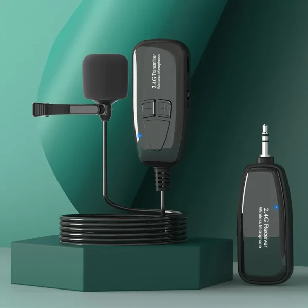 XIEXUNDA lavalier mic 2.4g wireless microphone 50 meters Transmission distance wireless lavalier microphone collar clip - Image 5