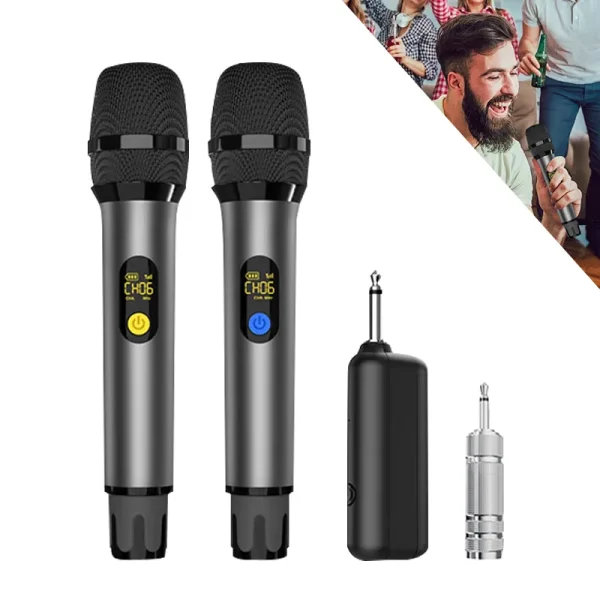 Two Handheld Wireless Microphone