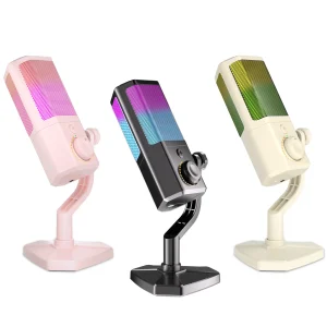 Professional Wireless Light-weight USB Condenser Microphone for Recording Studio and Live Broadcast Desktop Use for PC