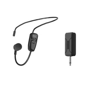 UHF Cordless Microphone Rechargeable Wireless Head-mounted Microphone for Teaching Instructors Tour Guides