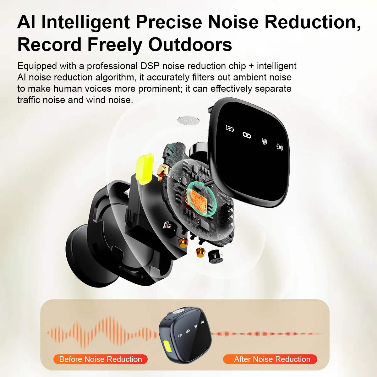 Dual Wireless Lapel Recording Microphone - 图片 9