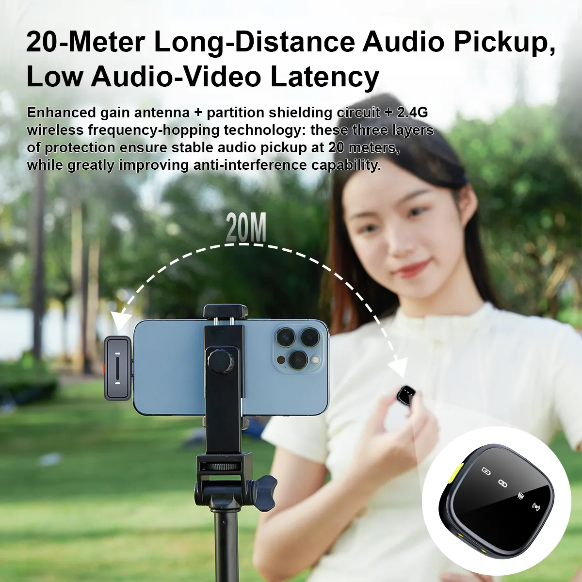 Dual Wireless Lapel Recording Microphone - 图片 8