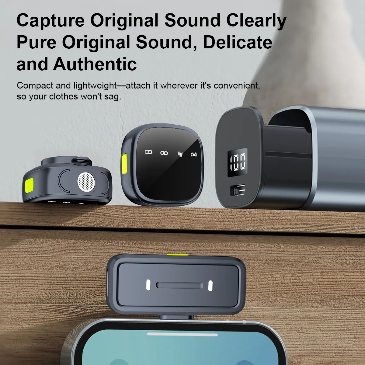 Dual Wireless Lapel Recording Microphone - 图片 7
