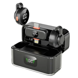 2-in-1 Lightning Type-C Wireless Lavalier Microphone