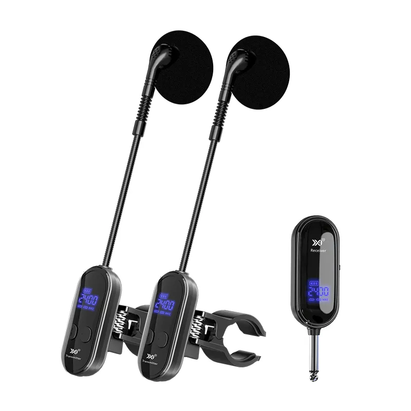 2.4G Wireless Clip-On Instrument Microphone for Flute