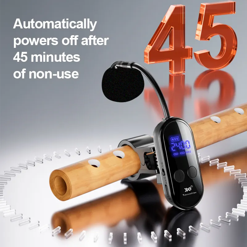 2.4G Wireless Clip-On Instrument Microphone for Flute - 图片 3